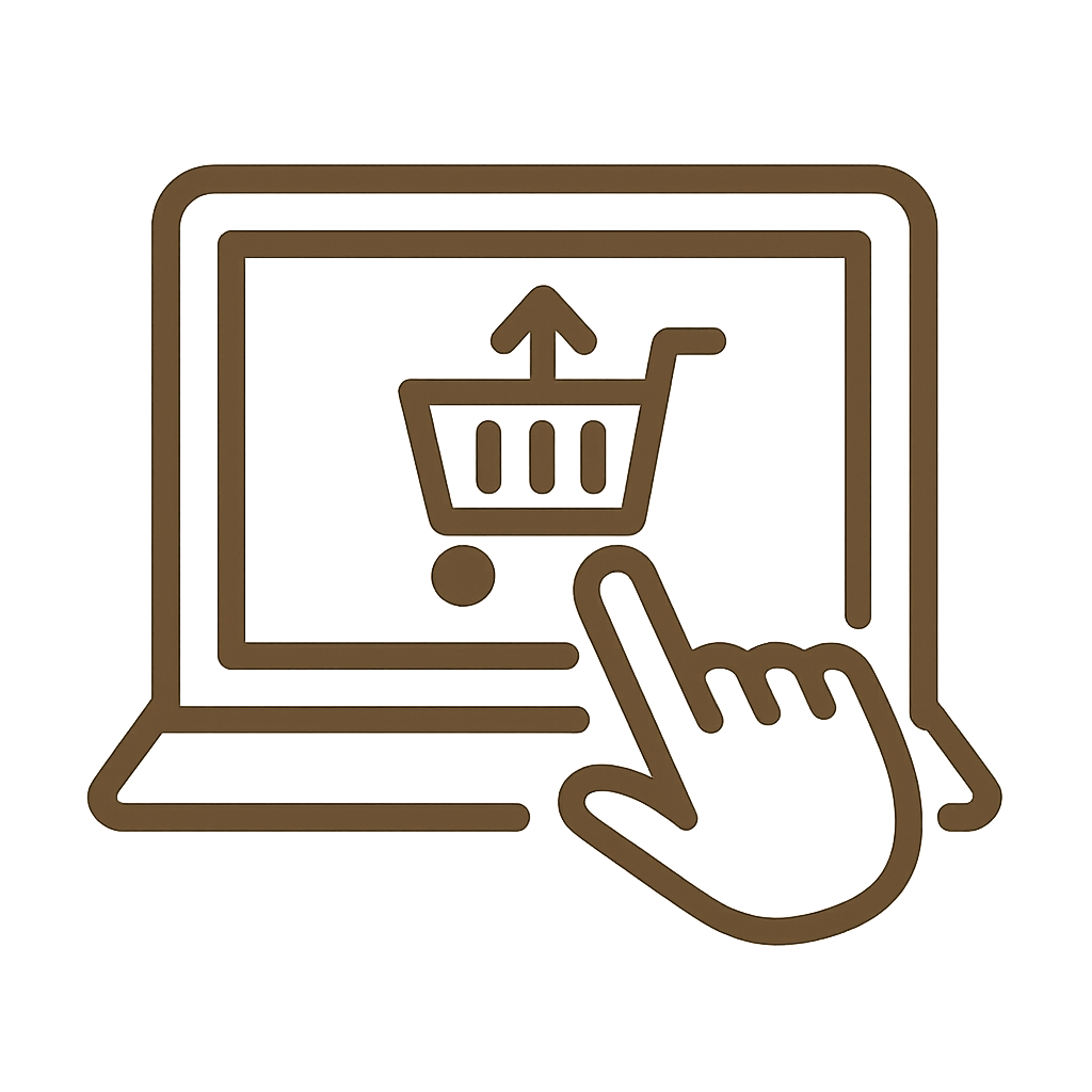 オンラインでお買い物をするアイコン