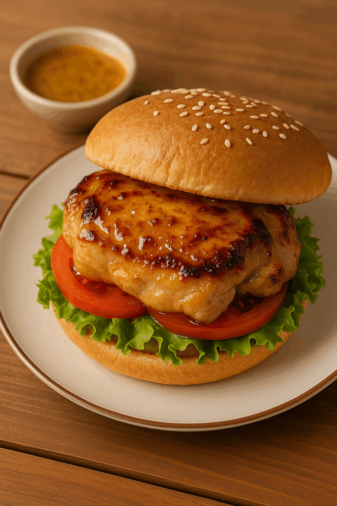 ハニーマスタードチキンサンドのイメージ図